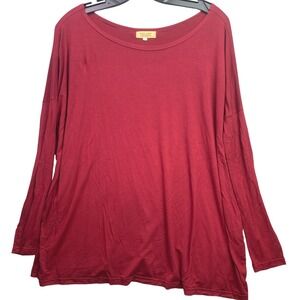 Piko Shirt Womens Medium Bamboo Oversized Dolman Mature Office Career Preppy